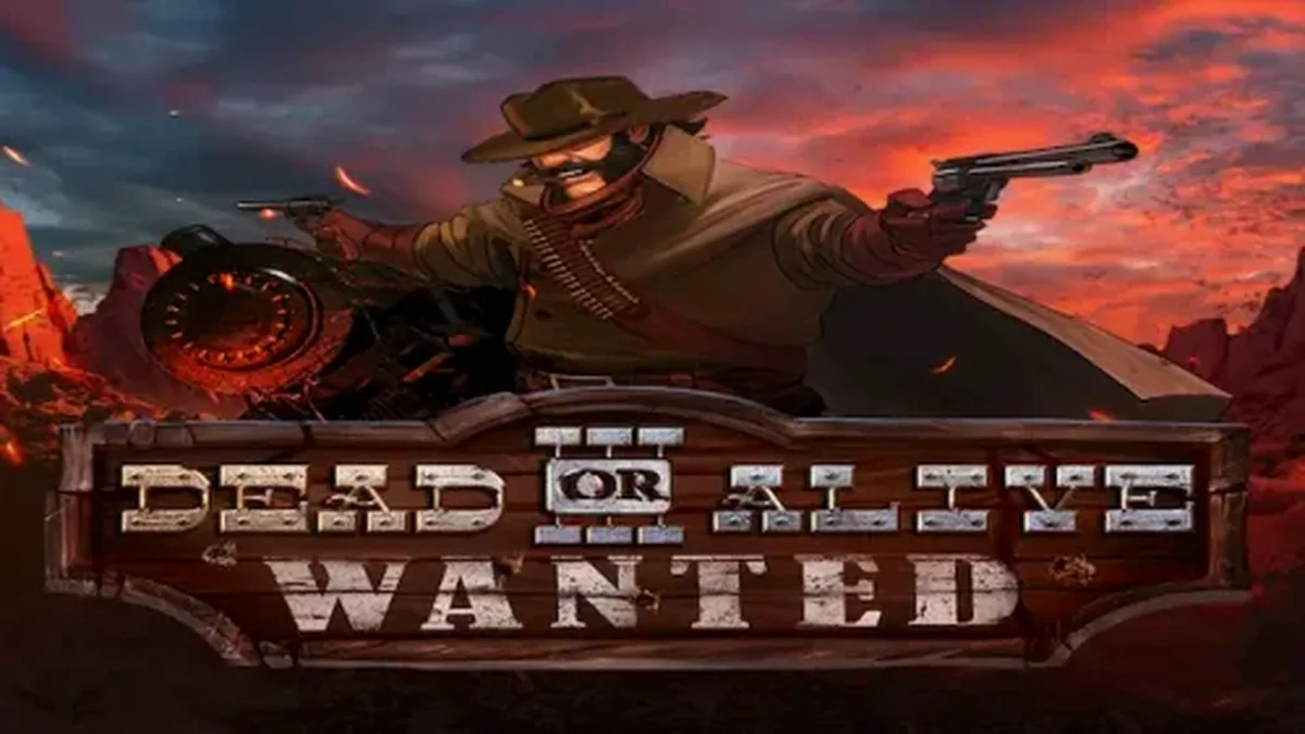 Tampilan visual bertema Wild West dalam permainan slot Dead or Alive 3 Wanted